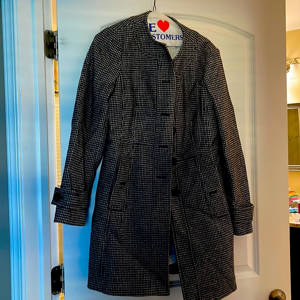Banana Republic Houndstooth Coat Size S
